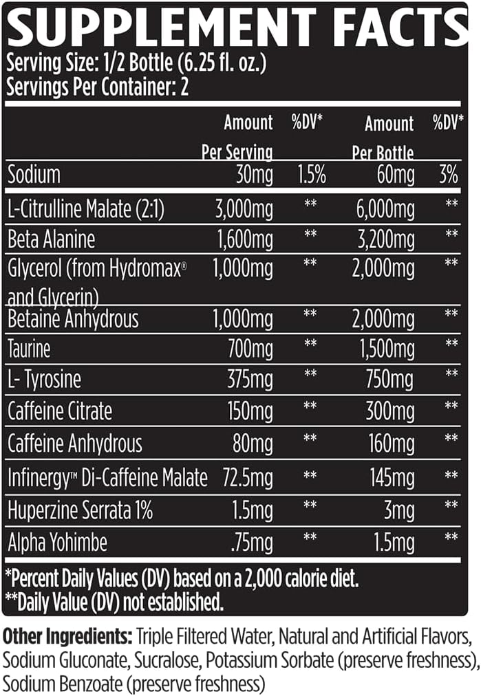 VMI Sports KXR High Stimulant Pre-Workout Energy Ready to Drink 400mg Caffeine, 6g Citrulline, 3.2g Beta-Alanine | Delicious, Convenient, Powerful | 12.5 oz Bottles (Blue Gummy, 12 Bottles)