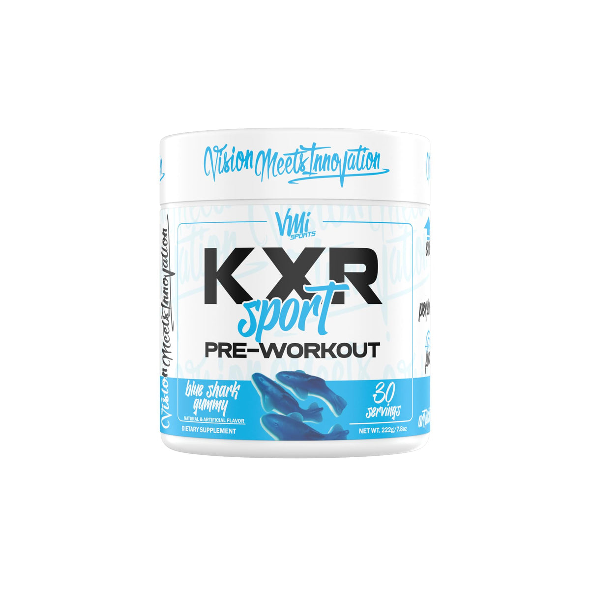 VMI Sports KXR High Stimulant Pre-Workout Energy Ready to Drink 400mg Caffeine, 6g Citrulline, 3.2g Beta-Alanine | Delicious, Convenient, Powerful | 12.5 oz Bottles (Blue Gummy, 12 Bottles)