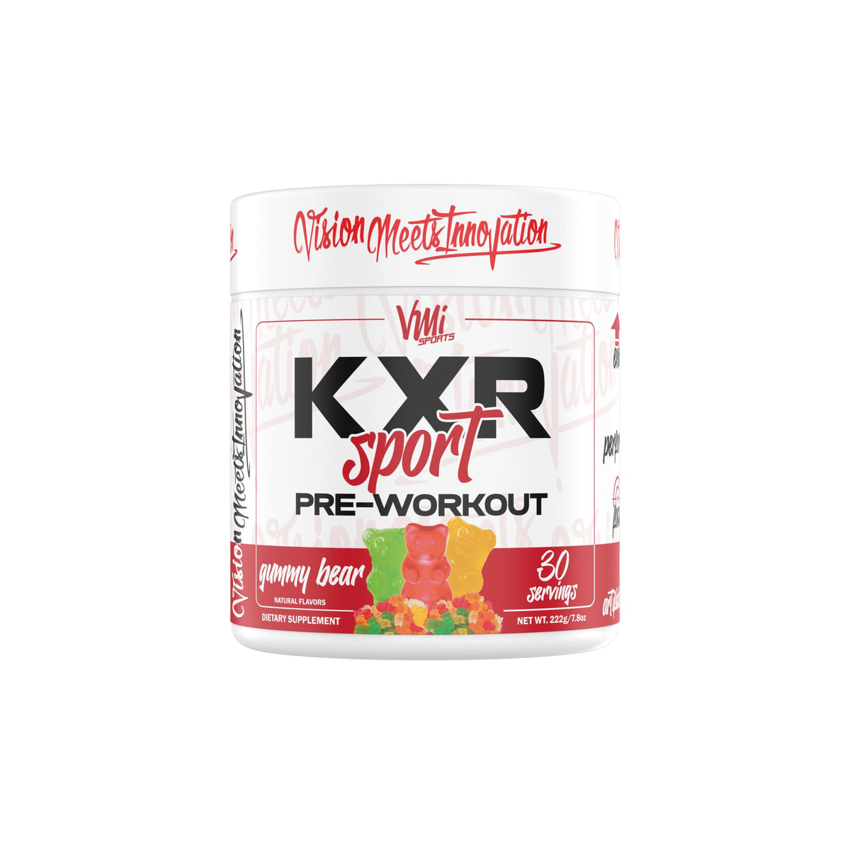 VMI Sports KXR High Stimulant Pre-Workout Energy Ready to Drink 400mg Caffeine, 6g Citrulline, 3.2g Beta-Alanine | Delicious, Convenient, Powerful | 12.5 oz Bottles (Blue Gummy, 12 Bottles)