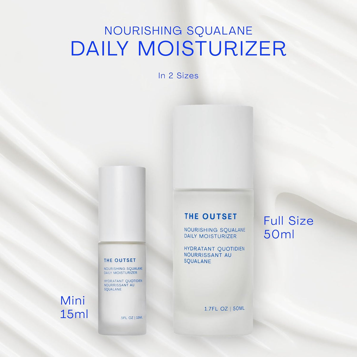 The Outset Squalane Daily Face Moisturizer, Hydrating Barrier Repair Face Cream, Non-Comedogenic, Fragrance-Free, Gluten Free Clean Vegan Facial Moisturizer for Sensitive & All Skin Types – 1.7 fl oz