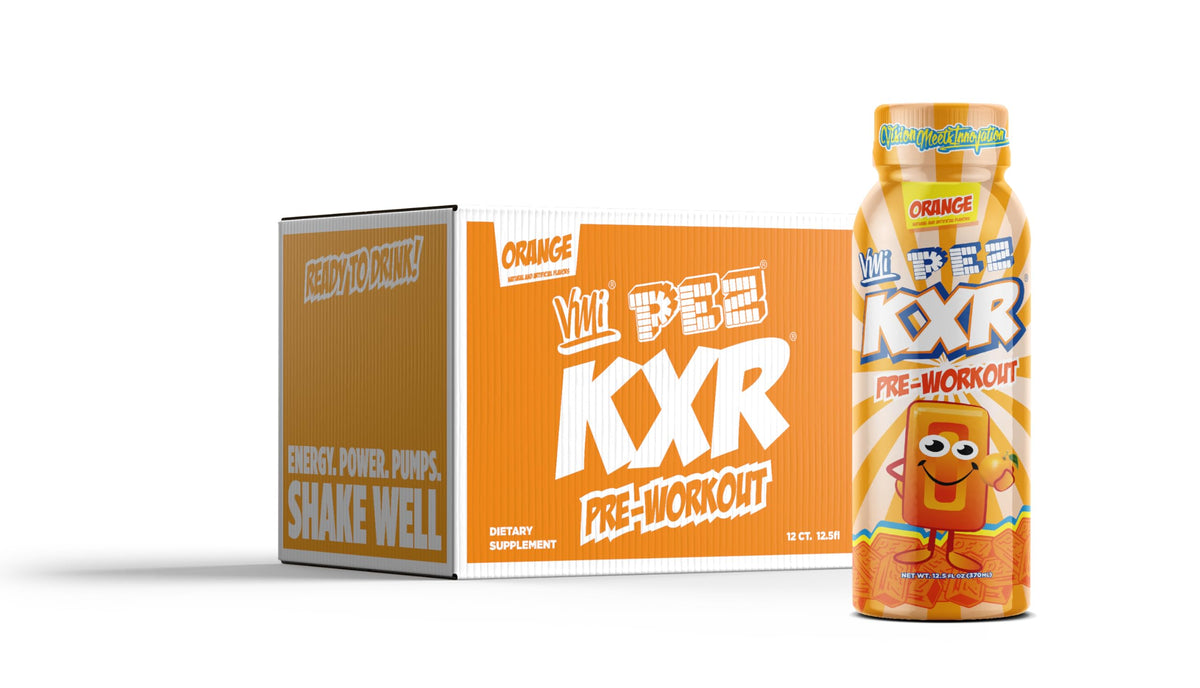 VMI Sports KXR High Stimulant Pre-Workout Energy Ready to Drink 400mg Caffeine, 6g Citrulline, 3.2g Beta-Alanine | Delicious, Convenient, Powerful | 12.5 oz Bottles (Blue Gummy, 12 Bottles)