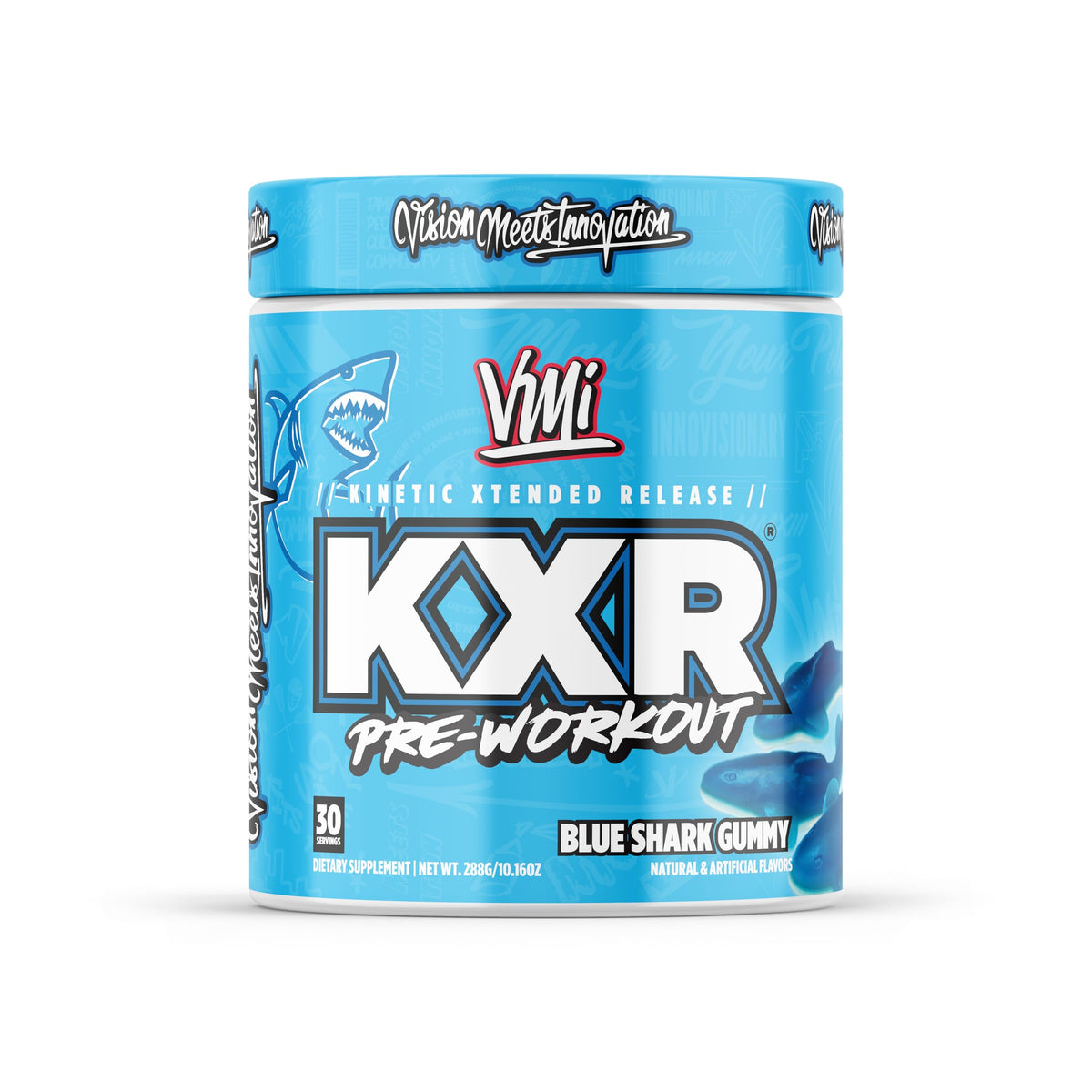 VMI Sports KXR High Stimulant Pre-Workout Energy Ready to Drink 400mg Caffeine, 6g Citrulline, 3.2g Beta-Alanine | Delicious, Convenient, Powerful | 12.5 oz Bottles (Blue Gummy, 12 Bottles)