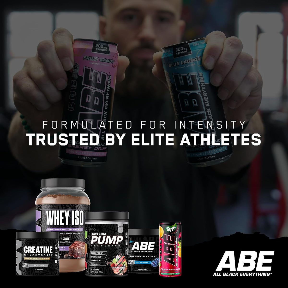 All Black Everything Performance Energy Drink | Zero Calories, Sugar Free | 200mg Caffeine | Beta Alanine & Citrulline | Pre-Workout Sport Drink for Men & Women | Baddy Berry | 12 Pack