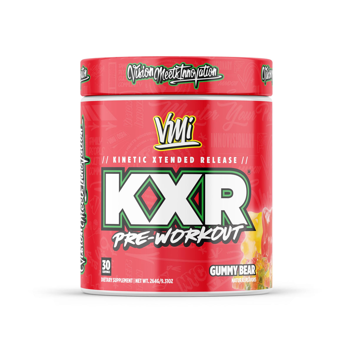 VMI Sports KXR High Stimulant Pre-Workout Energy Ready to Drink 400mg Caffeine, 6g Citrulline, 3.2g Beta-Alanine | Delicious, Convenient, Powerful | 12.5 oz Bottles (Blue Gummy, 12 Bottles)