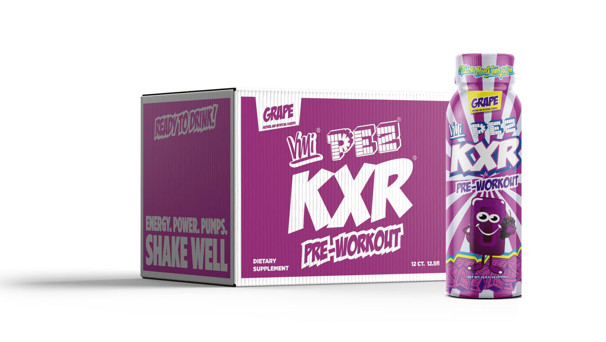 VMI Sports KXR High Stimulant Pre-Workout Energy Ready to Drink 400mg Caffeine, 6g Citrulline, 3.2g Beta-Alanine | Delicious, Convenient, Powerful | 12.5 oz Bottles (Blue Gummy, 12 Bottles)