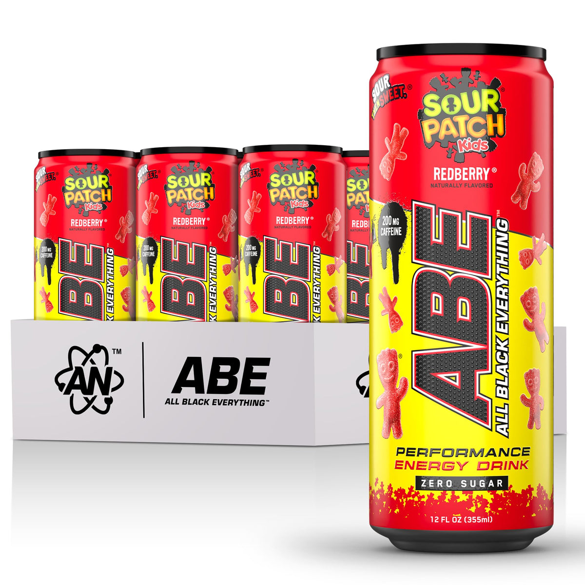 All Black Everything Performance Energy Drink | Zero Calories, Sugar Free | 200mg Caffeine | Beta Alanine & Citrulline | Pre-Workout Sport Drink for Men & Women | Baddy Berry | 12 Pack