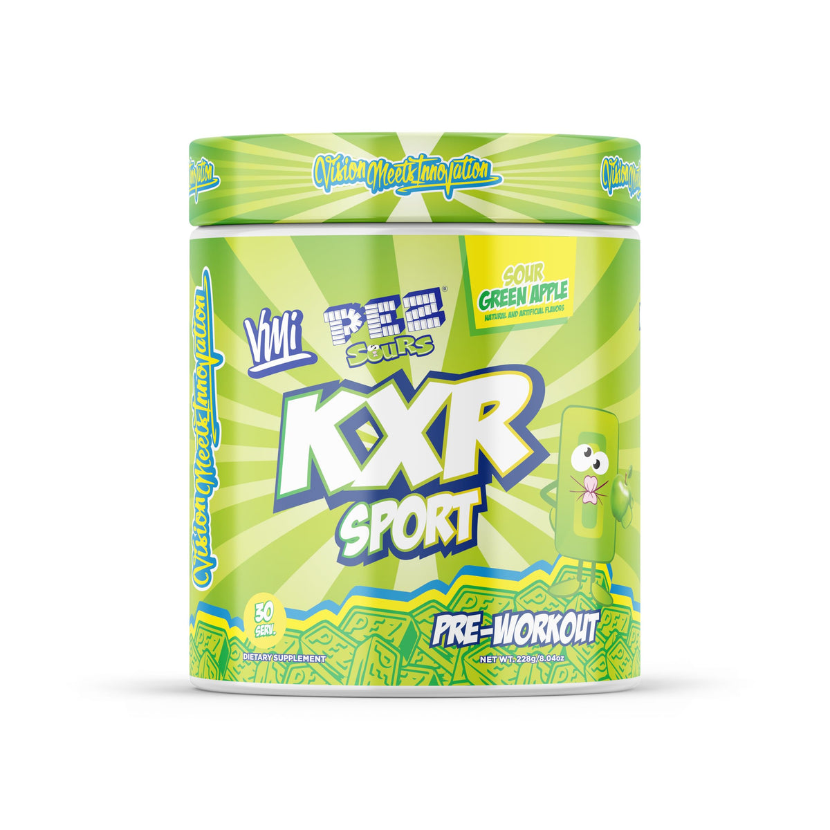 VMI Sports KXR High Stimulant Pre-Workout Energy Ready to Drink 400mg Caffeine, 6g Citrulline, 3.2g Beta-Alanine | Delicious, Convenient, Powerful | 12.5 oz Bottles (Blue Gummy, 12 Bottles)