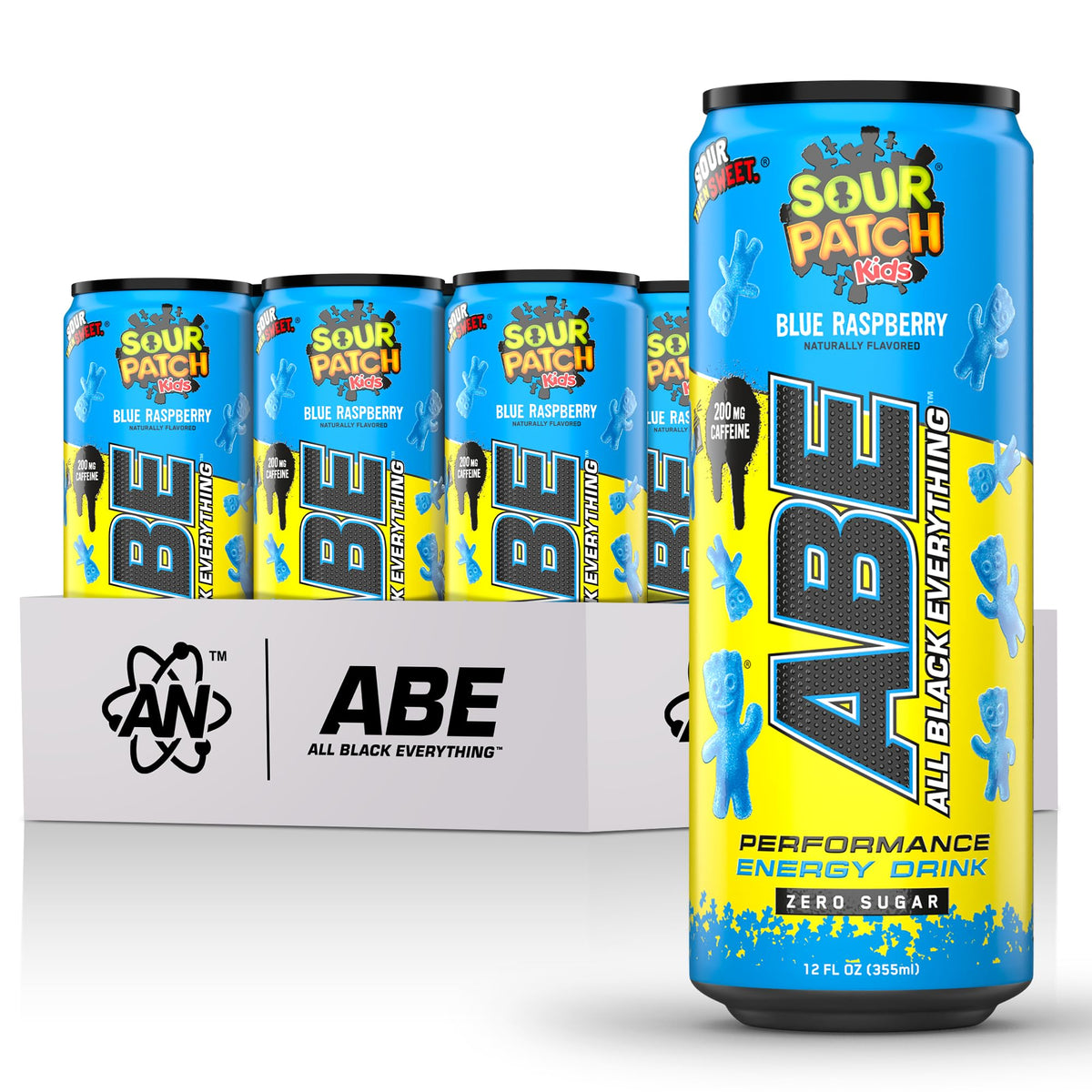 All Black Everything Performance Energy Drink | Zero Calories, Sugar Free | 200mg Caffeine | Beta Alanine & Citrulline | Pre-Workout Sport Drink for Men & Women | Baddy Berry | 12 Pack