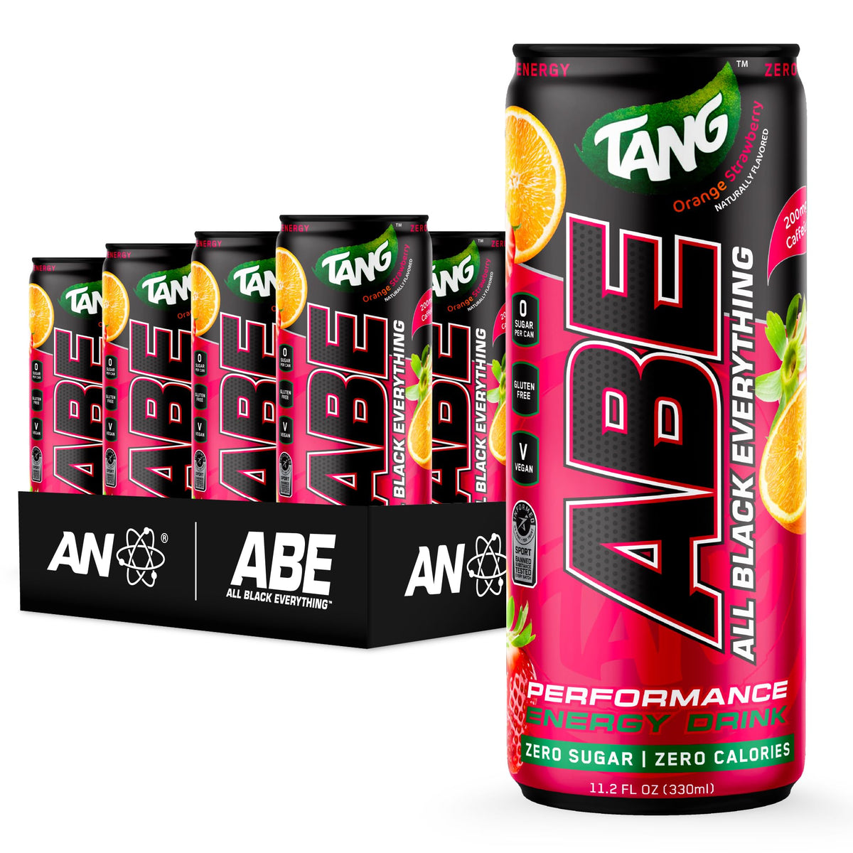 All Black Everything Performance Energy Drink | Zero Calories, Sugar Free | 200mg Caffeine | Beta Alanine & Citrulline | Pre-Workout Sport Drink for Men & Women | Baddy Berry | 12 Pack