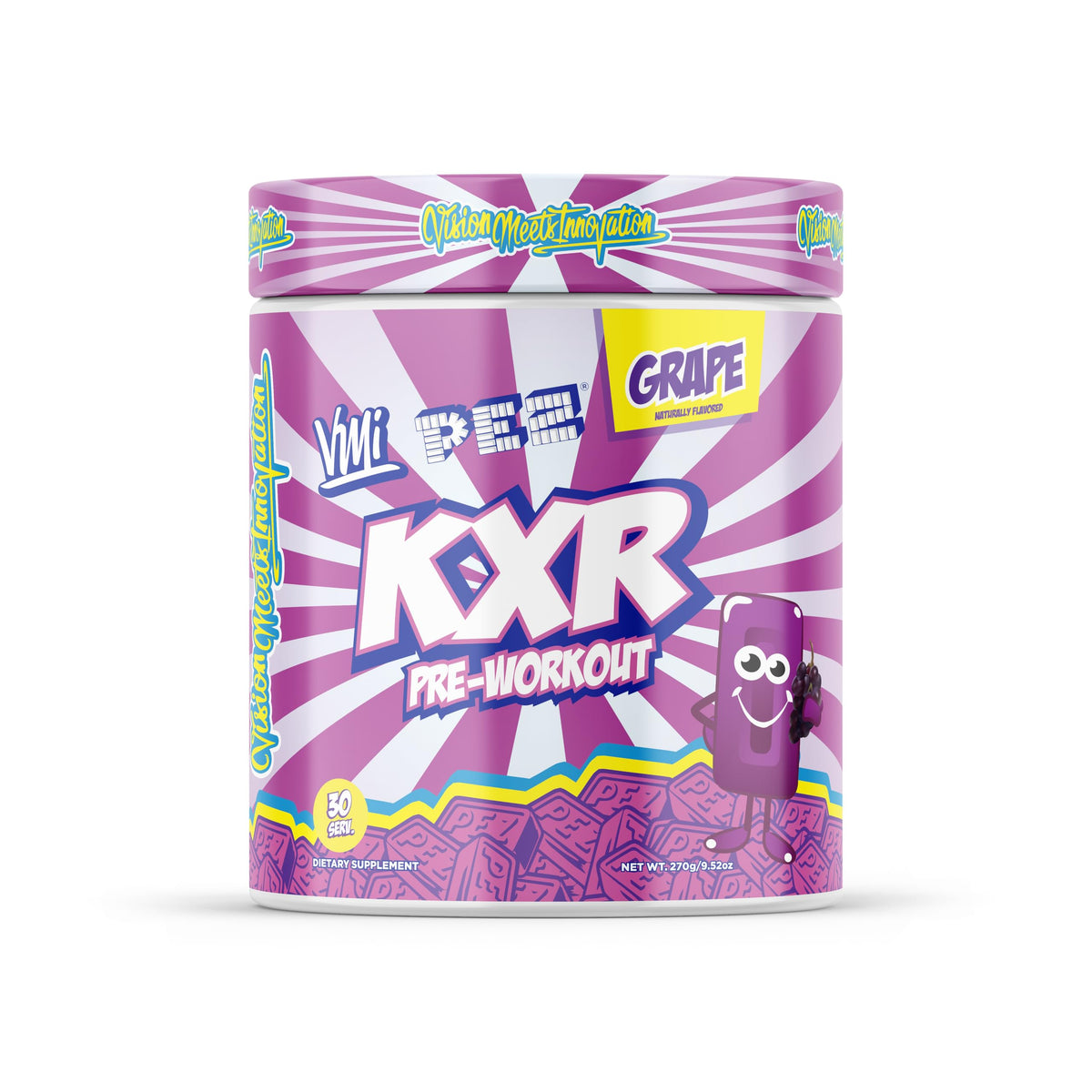 VMI Sports KXR High Stimulant Pre-Workout Energy Ready to Drink 400mg Caffeine, 6g Citrulline, 3.2g Beta-Alanine | Delicious, Convenient, Powerful | 12.5 oz Bottles (Blue Gummy, 12 Bottles)