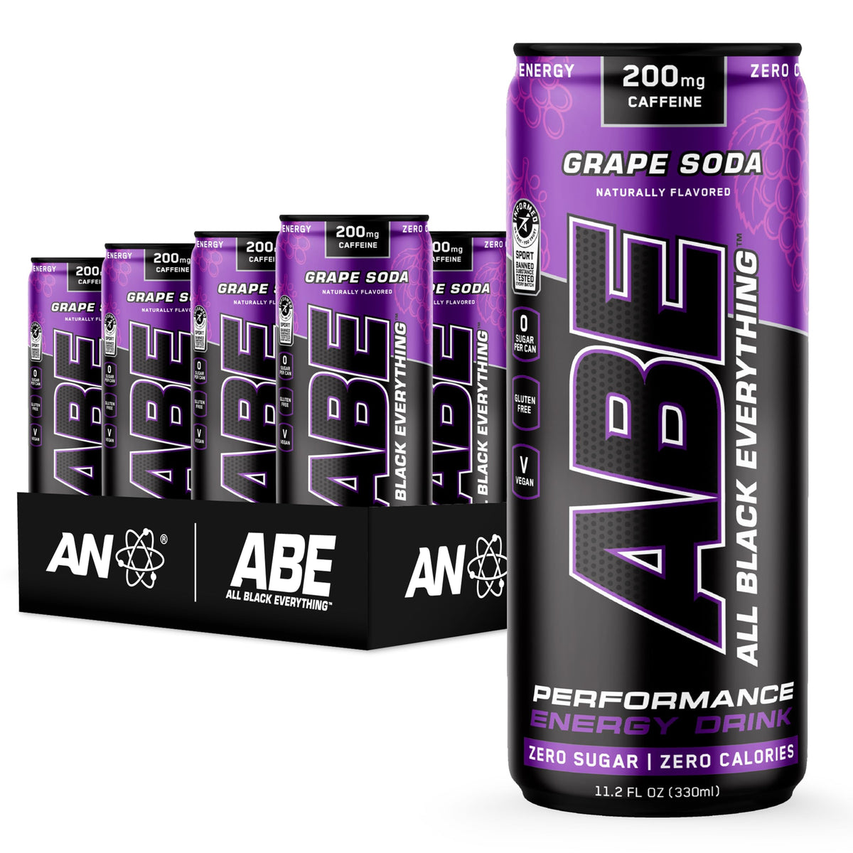 All Black Everything Performance Energy Drink | Zero Calories, Sugar Free | 200mg Caffeine | Beta Alanine & Citrulline | Pre-Workout Sport Drink for Men & Women | Baddy Berry | 12 Pack